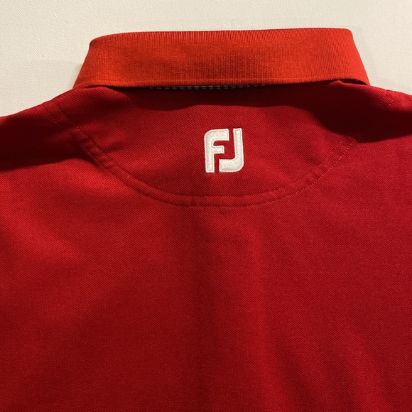 Footjoy FJ Golf Stretch Polo Shirt Men's Size M colour Red CA#28544 - Picture 5 of 9